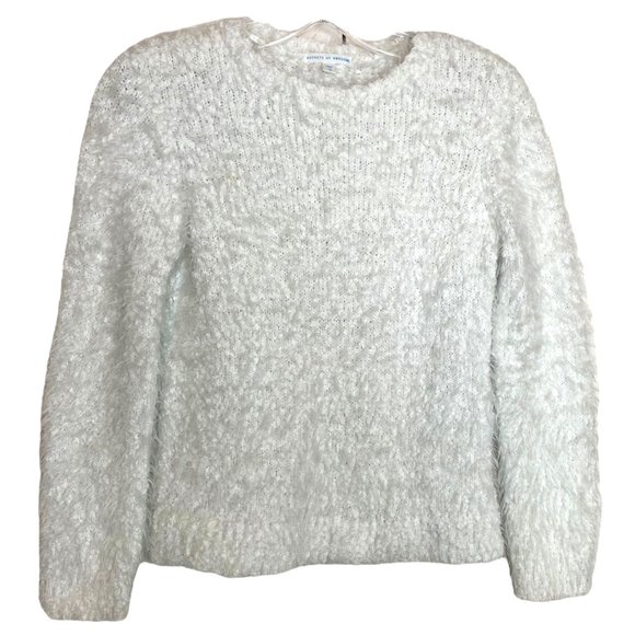 Rockets of Awesome Girls White Eyelash Sweater with Sparkle Size 10 Party Fairy - Picture 1 of 9